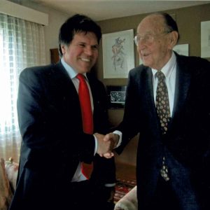 Hans-Dietrich Genscher, Außenminister der Bundesrepublik (1974-1992), in dessen Privathaus in Wachtberg